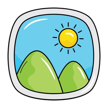 A captivating flat icon of image vector