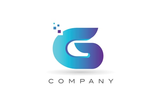 G alphabet letter logo icon design with  blue dot. Creative template for company and business vector