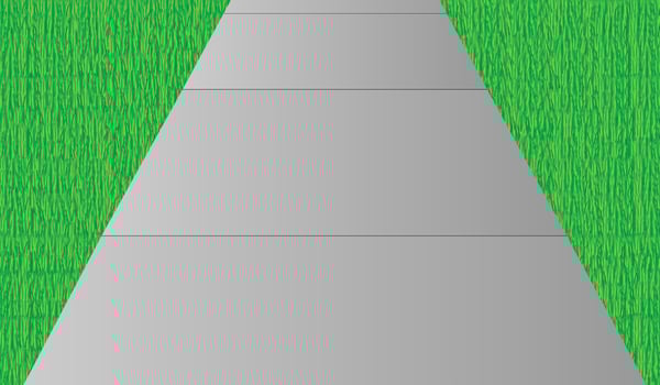 Pavement in middle of the field for copy space text announcement advertisement and other vector