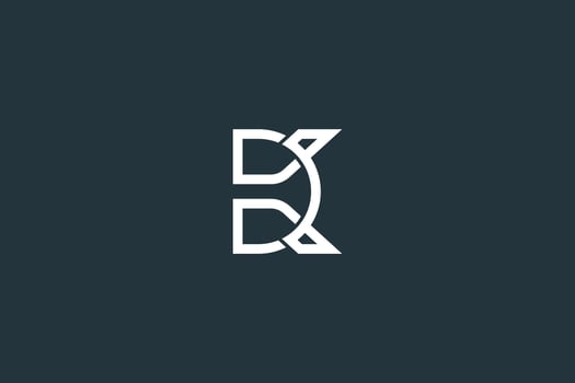 Letter DK or KD Logo Design Vector