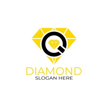 Letter Q Diamond Logo Design. Design Concept, Logos, Logogram, Logotype Diamond Template vector