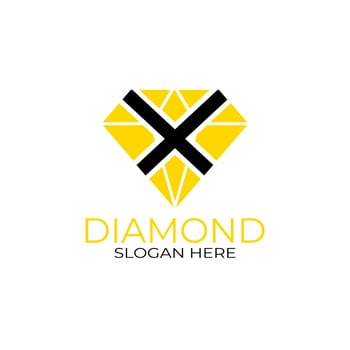 Letter X Diamond Logo Design. Design Concept, Logos, Logogram, Logotype Diamond Template vector