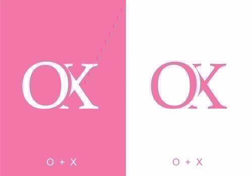 initial letter text of OX vector