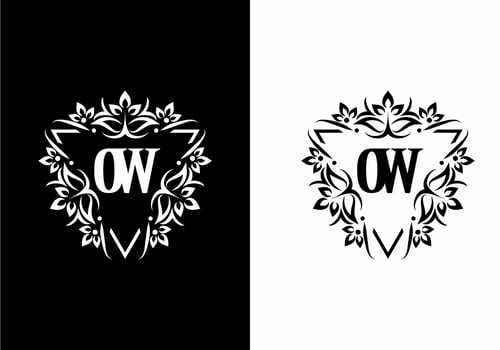 initial letter text of OW vector