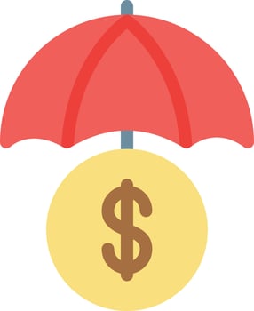 dollar protection vector illustration on a background.Premium quality symbols. vector icons for concept and graphic design.