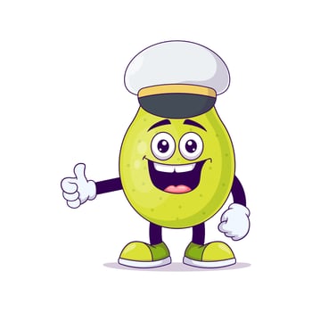 Cute pilot pear cartoon vector illustration design