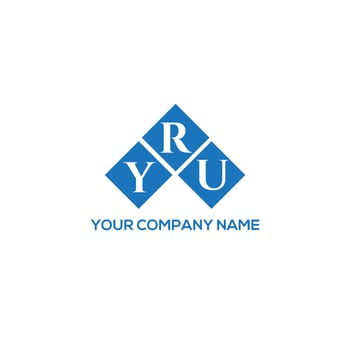 YRU letter logo design on white background. YRU creative initials letter logo concept. YRU letter design. vector