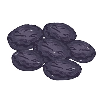 Trendy isometric icon of dried prunes, healthy food vector