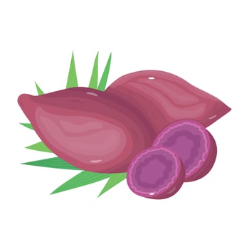 A modern isometric icon of beetroots, root vegetable vector