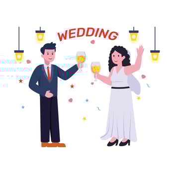 A scalable flat illustration of party celebration vector