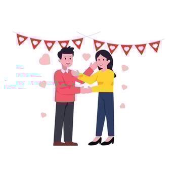 A scalable flat illustration of party celebration vector