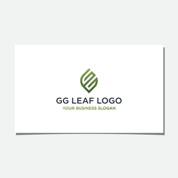 GG LEAF LOGO DESIGN VECTOR