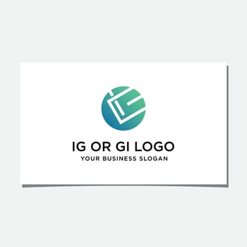 IG OR GI LOGO DESIGN VECTOR