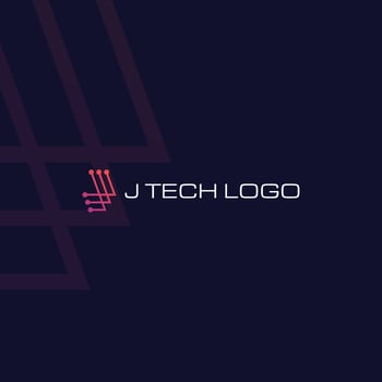 J TECHNOLOGY LOGO DESIGN VECTOR