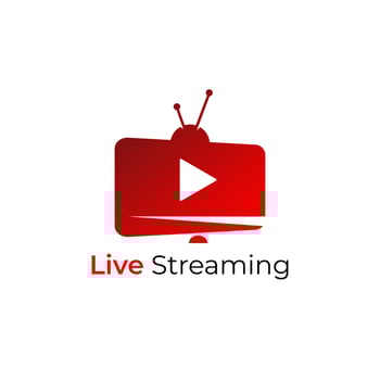 Live streaming logo design vector