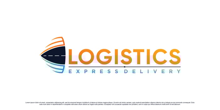 Logistics logo design template with unique concept Premium Vector