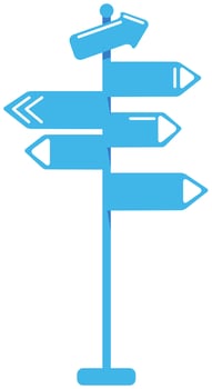 Street pointers semi flat color vector object