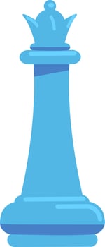Queen chess piece semi flat color vector object