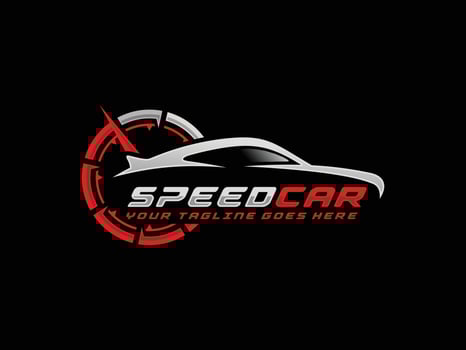 Speed car logo vector. Automotive logo vector