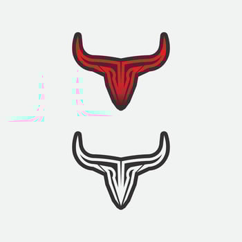 Bull and buffalo head cow animal  mascot logo design vector for sport horn buffalo animal mammals head logo wild matador