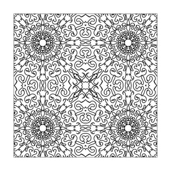 Mandala seamless pattern floral ornament vector