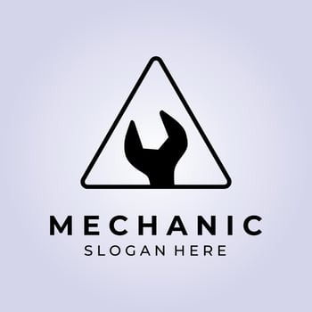 mechanic service badge  logo vector design illustration