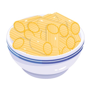 Light meal, an isometric icon of snacks vector