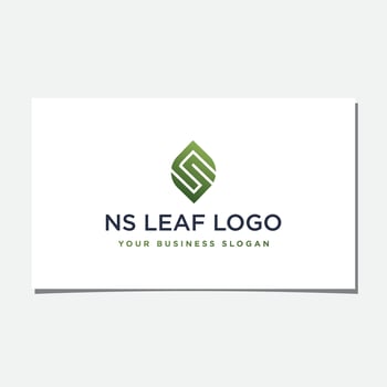 NS LEAF LOGO DESIGN VECTOR