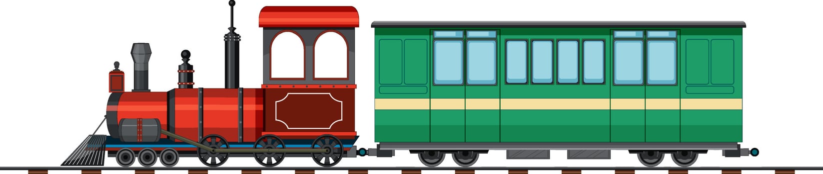 Steam locomotive train vintage style vector