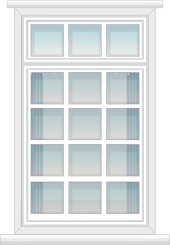 A window for apartment building or house facade vector