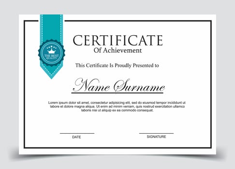 Certificate of Appreciation template, certificate of achievement, awards diploma template vector