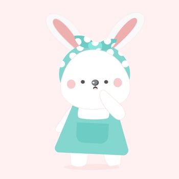 Cute rabbit.baby bunny. vector