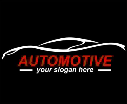 sports car line art logo vector