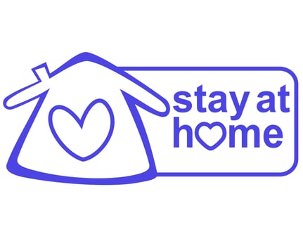 stay at home logo icon vector