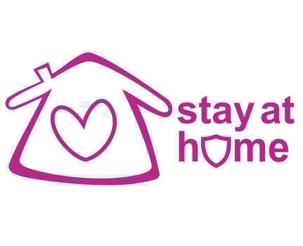 stay at home logo vector