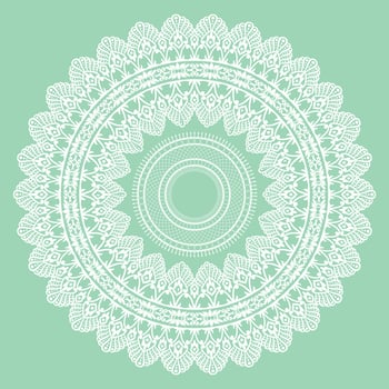 Ornamental round lace pattern vector