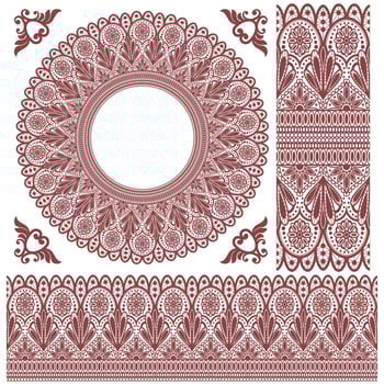 Vector Lace Pattern Frame Set