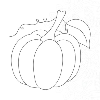 Pumpkin Coloring Pages for Kids vector