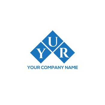 YUR letter logo design on white background. YUR creative initials letter logo concept. YUR letter design. vector