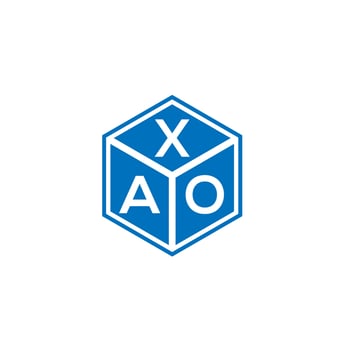 XAO letter logo design on white background. XAO creative initials letter logo concept. XAO letter design. vector