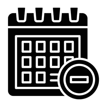 Remove Event Icon Style vector