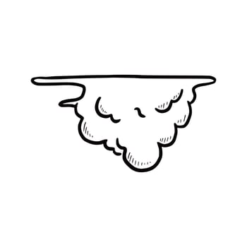 Hand drawn cloud. Doodle style. vector