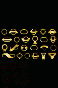 awards icon badge label set vector