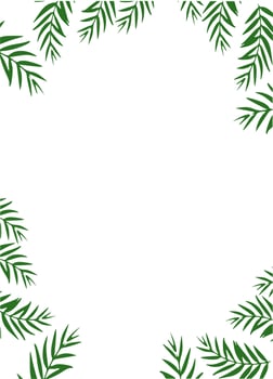 leaves frame for your design. vector