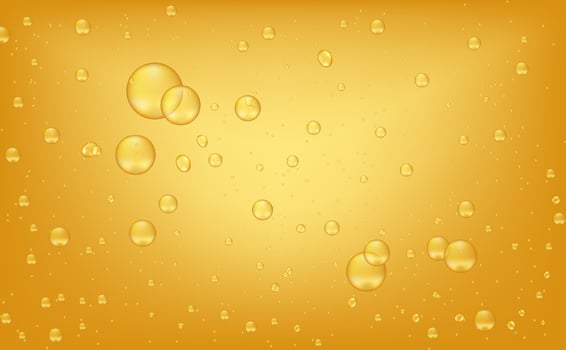 Organic Oil drop Yellow liquid droplet. Olive or engine oil splash. Fish oil Vitamin droplet vector