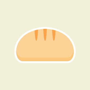 bread flat design vector illustration. can use for logo, bakery, pastry, shop, restaurant, cafe