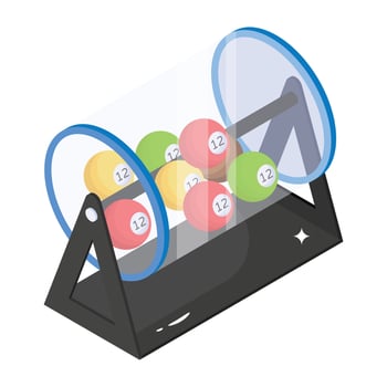Check this well-crafted isometric icon of bingo lottery vector
