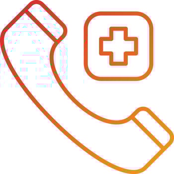 Emergency Call Icon Style vector