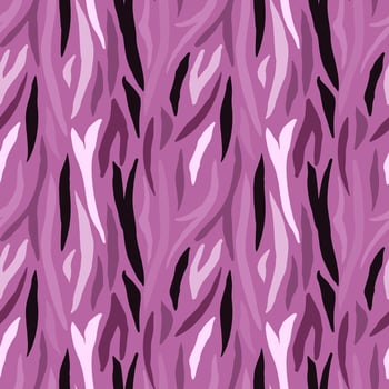 Creative doodle tiger skin seamless pattern. Abstract zebra skin, stripes wallpaper. vector