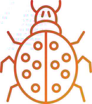 Ladybug Icon Style vector